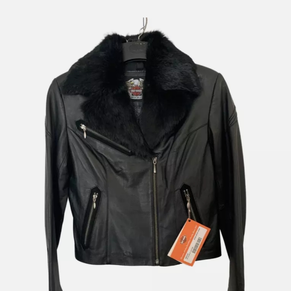 NEW HARLEY DAVIDSON LEATHER JACKET STARLET FUR WOMENS M NWT SUPER SOFT LEATHER